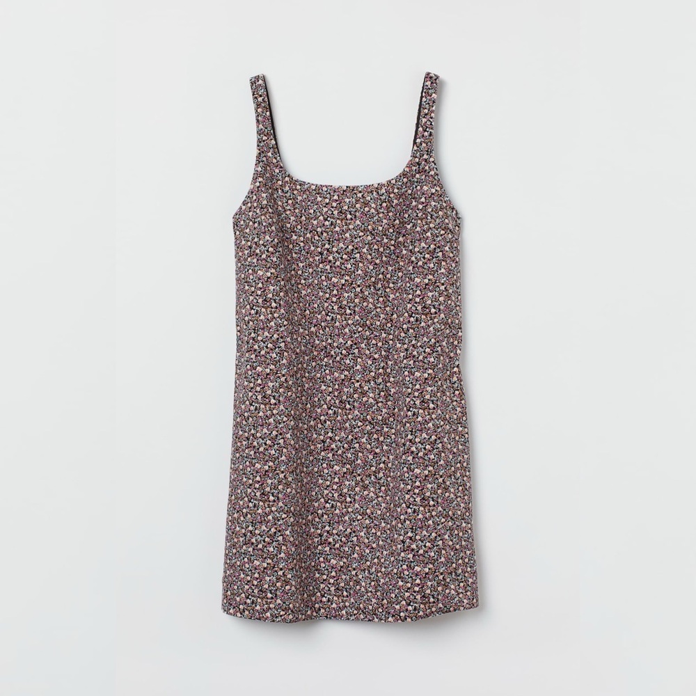H&M CORDUROY FLORAL DRESS size XS